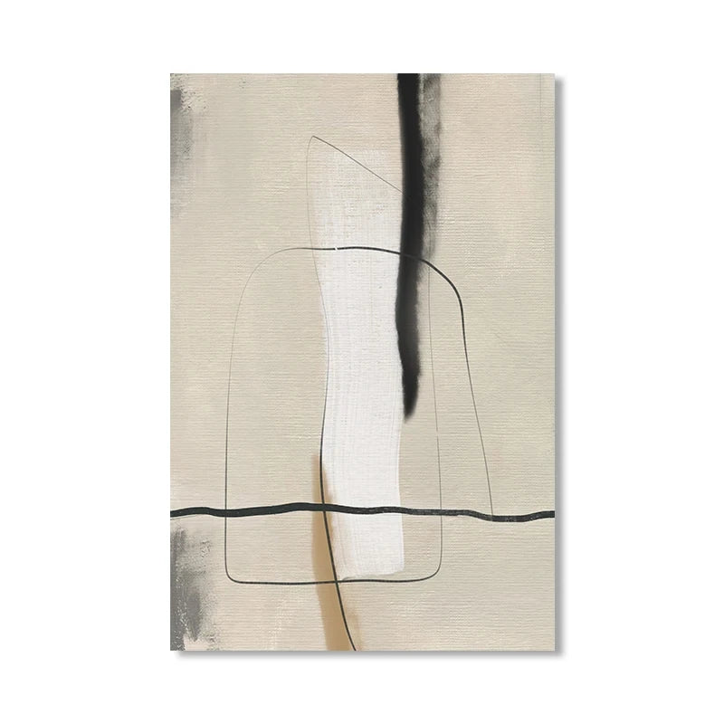 Neutral Tones Scandinavian Abstract Wall Art Fine Art Canvas Prints Beige Grey Pictures For Minimalist Living Room Art For Contemporary Interiors 2025