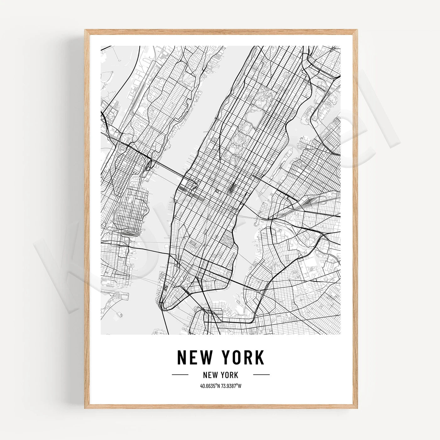 New York City Map Posters Wall Art Black White Fine Art Canvas Prints Stylish Minimalist Posters For Home/Office 2025