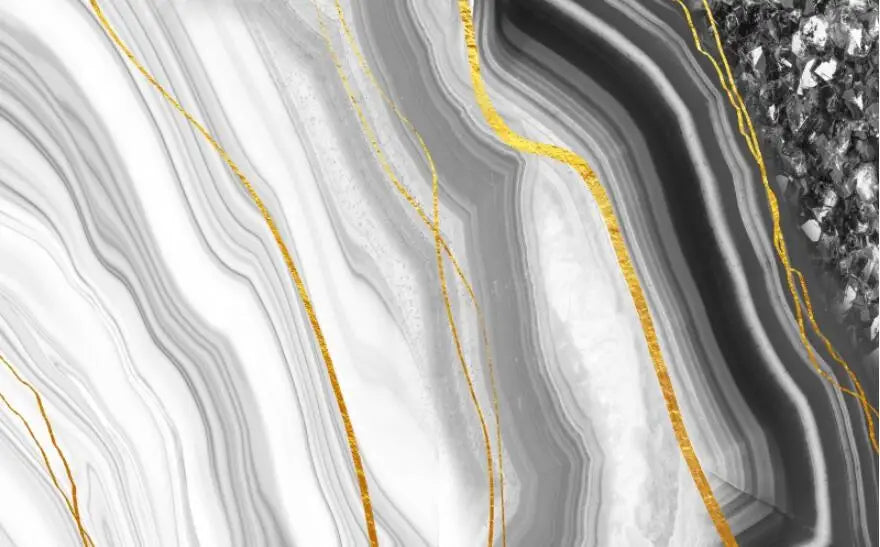 Nordic Marble Pattern Large Format Wall Mural Wallcovering Big Size Art Decor Wallpaper For Living Room TV Background Art For Living Room