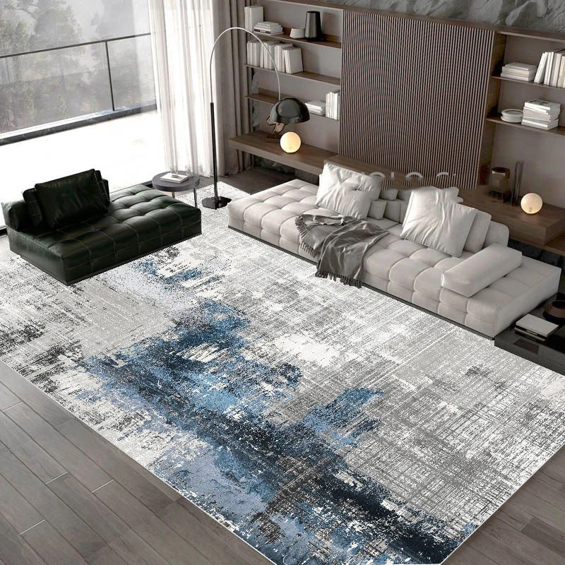 Nordic Abstract Area Rug Non-Slip Washable Scandinavian Carpet Mat For Contemporary Living Room Flooring For Modern Minimalist Home Décor