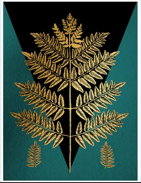 Nordic Abstract Golden Fern Deer Flamingo Wall Art Fine Art Canvas Prints Pictures For Modern Apartment Living Room Dining Room Art Decor