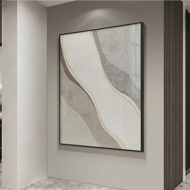 Nordic Abstract Simple Neutral Colors Grey Beige Wall Art Fine Art Canvas Prints Pictures For Modern Apartment Living Room Bedroom Home Office Art Decor