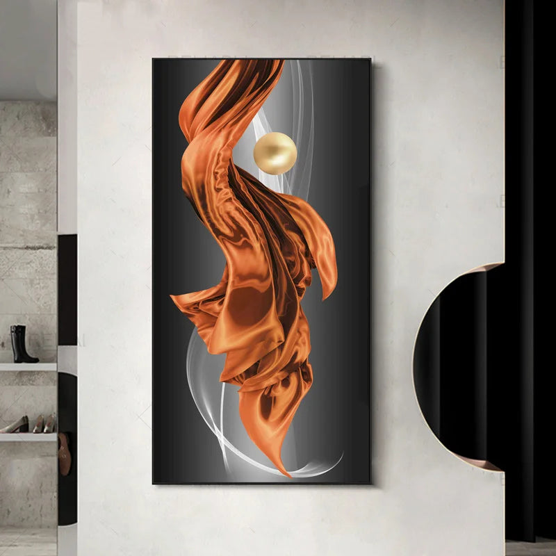 Nordic Celestial Harmony Wall Art Fine Art Canvas Prints Light Luxury Abstract Auspicious Pictures For Modern Apartment Living Room Foyer Art Decor