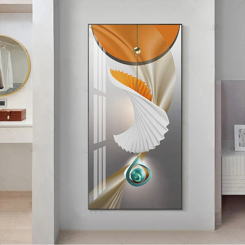 Nordic Celestial Harmony Wall Art Fine Art Canvas Prints Light Luxury Abstract Auspicious Pictures For Modern Apartment Living Room Foyer Art Decor