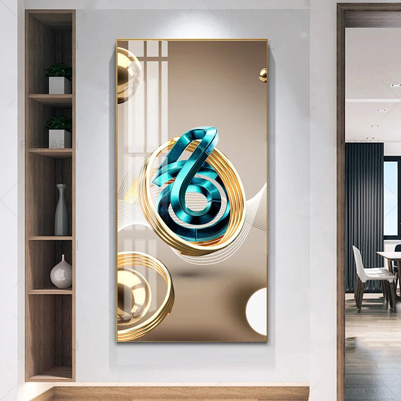 Nordic Celestial Harmony Wall Art Fine Art Canvas Prints Light Luxury Abstract Auspicious Pictures For Modern Apartment Living Room Foyer Art Decor