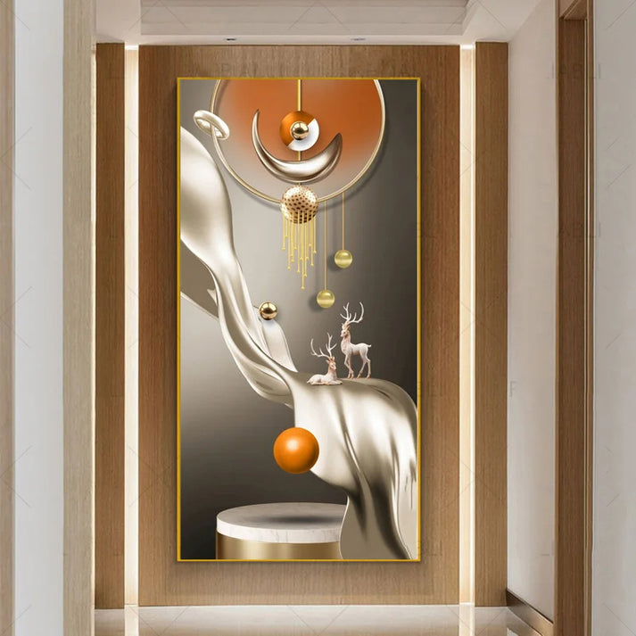Curated visual reference: Fresh Look at Nordic Celestial Harmony Wall Art Light Luxury Abstract Auspicious