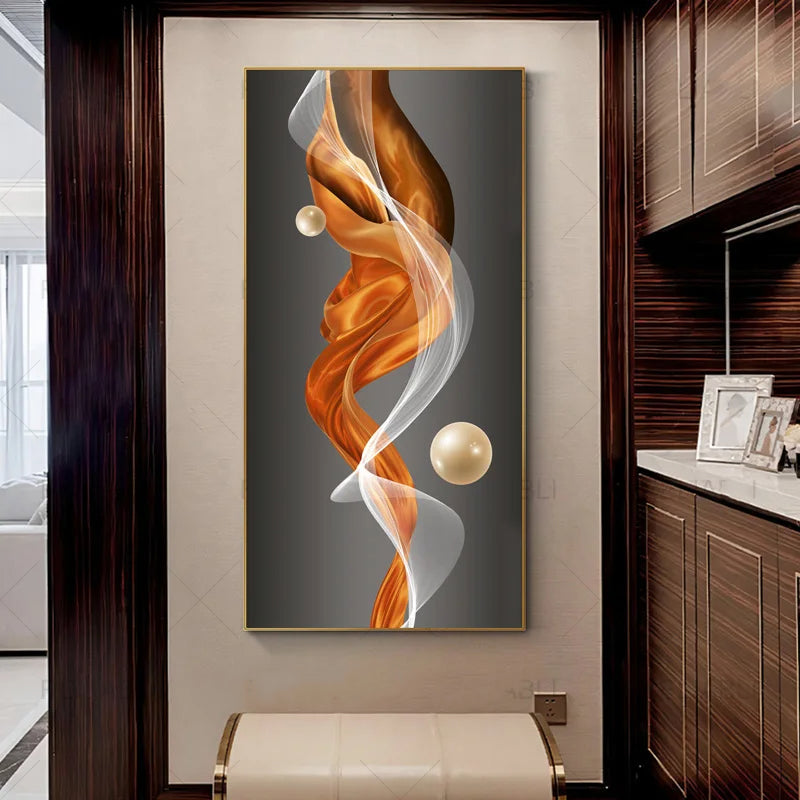 Nordic Celestial Harmony Wall Art Fine Art Canvas Prints Light Luxury Abstract Auspicious Pictures For Modern Apartment Living Room Foyer Art Decor