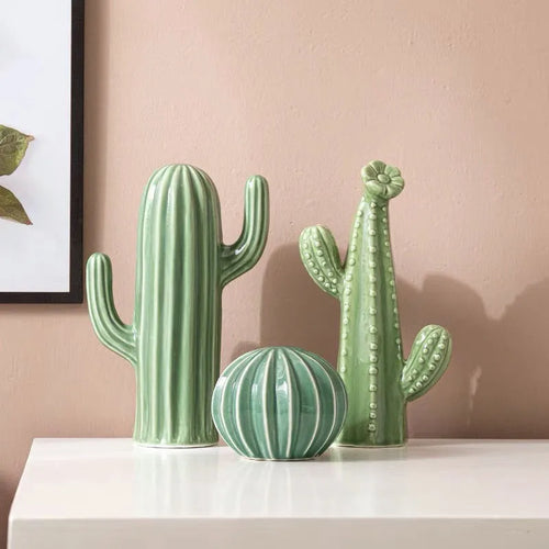 Nordic Ceramic Cactus Ornaments – Decorative Handicrafts for Kitchen T –  NordicWallArt.com