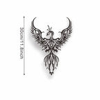 Nordic Fire Phoenix 3d Iron Crafted Black Metal Wall Mounted Art Decoration - Creative Wall Decor For Modern Apartment Living Room Bedroom Dining Room Home Decor