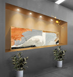 Nordic Geomorphic Abstract Wide Format Wall Art Fine Art Canvas Prints Modern Pictures For Above The Bed Contemporary Living Room Art For Above The Sofa