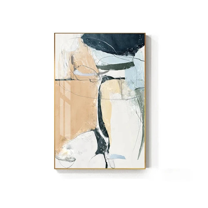 Nordic Geomorphic Color Chaos Abstract Wall Art Fine Art Canvas Prints Pictures For Modern Apartment Living Room Contemporary Home Decor