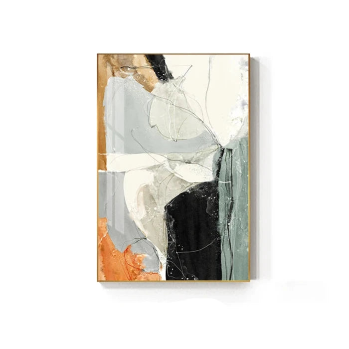 Nordic Geomorphic Color Chaos Abstract Wall Art Fine Art Canvas Prints Pictures For Modern Apartment Living Room Contemporary Home Decor