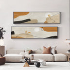 Nordic Golden Deer Landscape Abstract Wide Format Wall Art Fine Art Canvas Prints Pictures Above The So fa Art For Above The Bed 2025