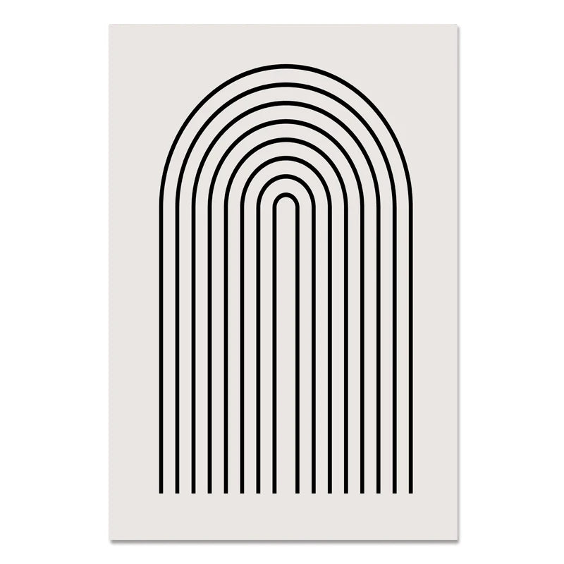 Nordic Minimalist Geometric Abstract Wall Art Fine Art Canvas Prints Beige Black Abstract Pictures For Modern Apartment Home Decor