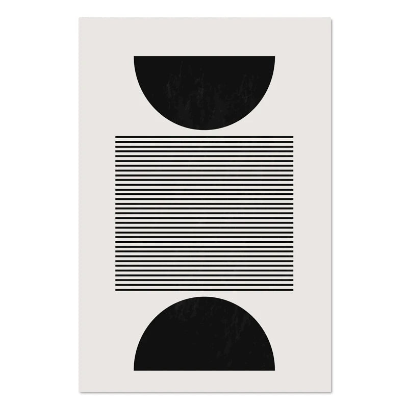 Nordic Minimalist Geometric Abstract Wall Art Fine Art Canvas Prints Beige Black Abstract Pictures For Modern Apartment Home Decor