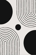 Nordic Minimalist Geometric Abstract Wall Art Fine Art Canvas Prints Beige Black Abstract Pictures For Modern Apartment Home Decor