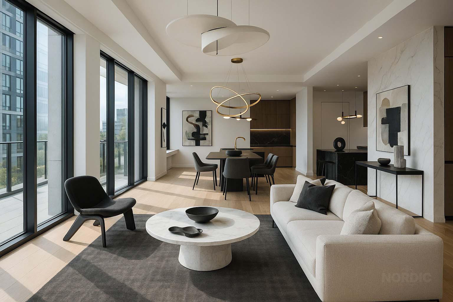 Nordic Wall Art - Minimalist Abstract Geometric Landscape Scandinavian Inspired Wall Decor For Living Room Bedroom Art For Modern Living