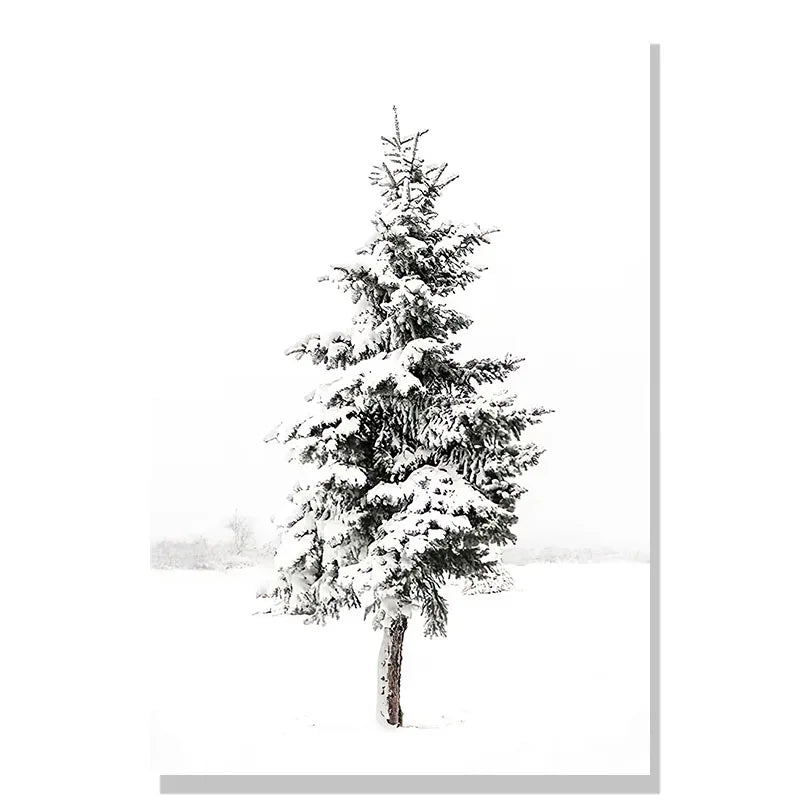 Nordic Winter Forest Deer Landscape Wall Art Fine Art Canvas Prints Gallery Wall Pictures For Living Room Dining Room Art For Scandinavian Home Decor 2025