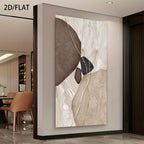 Nordic Zen Pebbles Neutral Tones Abstract Wall Art Fine Art Canvas Print Modern Artwork For Living Room Entryway Foyer Art Decor