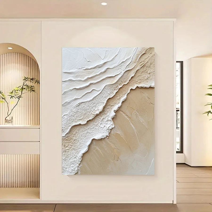 Ocean Wave Sea Surf Wall Art Fine Art Canvas Prints Abstract Shoreline Seascape Pictures For Modern Apartment Living Room Reception Room Foyer Art Decor 2025