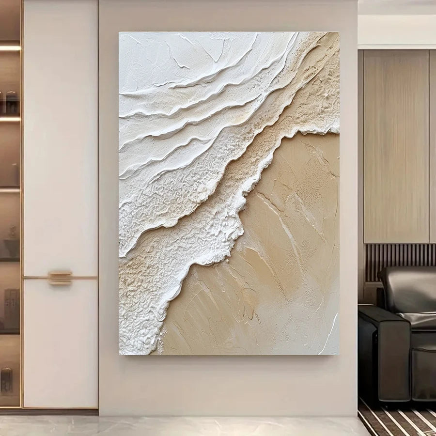 Ocean Wave Sea Surf Wall Art Fine Art Canvas Prints Abstract Shoreline Seascape Pictures For Modern Apartment Living Room Reception Room Foyer Art Decor 2025
