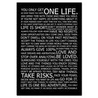 One Life Inspirational Motivational Quotes Poster Black White Wall Art Fine Art Canvas Prints Daily Mantra Picture For Living Bedroom Study Room Home Office Art Decor 2025 002