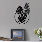 Palm Leaves Silhouette Iron Wall Art 3d Metalwork Plaques Easy To Install Wall Decor For Living Room Dining Room Creative Nordic Home Decor