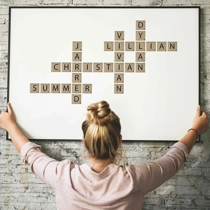 Personalized Family Names Wall Art Fine Art Canvas Prints Custom Poster Picture For Living Room Kitchen Dining Room Wall Decor