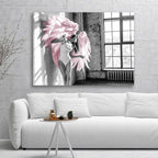 Pink Angel Wings Ballet Dancer Wall Art Fine Art Canvas Prints Black White Fashion Pictures For Living Room Bedroom Salon Art Decor
