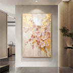 Floral painting in a modern interior setting