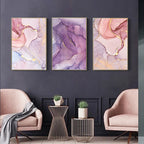 Pink Purple Agate Wall Art Fine Art Canvas Prints Chic Fashion Pictures For Living Room Bedroom Boutique Salon Art Decor 2025