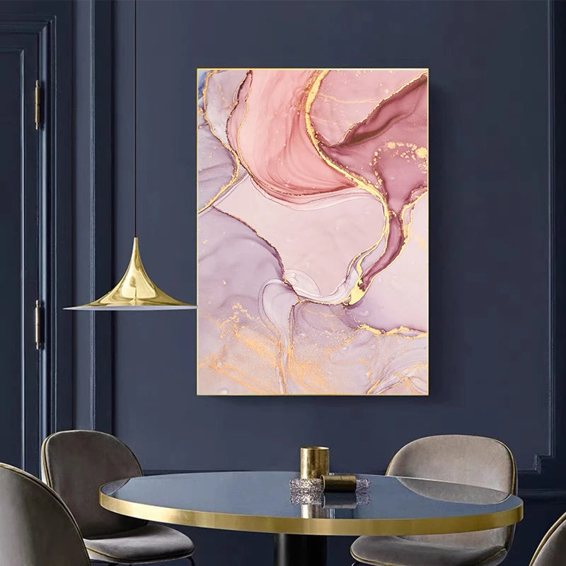 Pink Purple Agate Wall Art Fine Art Canvas Prints Chic Fashion Pictures For Living Room Bedroom Boutique Salon Art Decor 2025