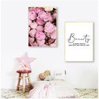Pink Rose Floral Wall Art Fine Art Canvas Prints Chic Fashion Botany Pictures For Living Room Bedroom Boutique Art For Modern Interiors 2025