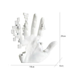 Pixelated Hand Abstract Art Sculpture Modern Minimalist Home Decoration Accessories For Living Room Coffee Table Creative Office Desktop Art Decor