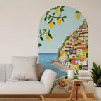 Positano Lemon Grove Archway Wall Mural – Amalfi Coast-Inspired Self-Adhesive Wallpaper Wall Decal for Bedroom, Living Room & Creative DIY Interior Styling