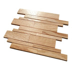 Set of wooden planks on a white background