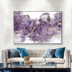 Purple Mauve Liquid Marble Print Wall Art Fine Art Canvas Prints Chic Abstract Pictures For Living Room Bedroom Boutique Salon Art Decor 2025