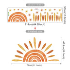 Rainbow Sun & Stars Wall Stickers – Cute & Colorful PVC Wall Decals for Baby Nursery, Bedroom & Playroom - Creative DIY Home Decor