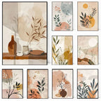 Rustic Abstract Botanical Still Life Floral Wall Art Fine Art Canvas Print For Modern Living Room Dining Room Kitchen Art Decor