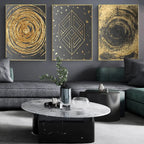 Rustic Golden Grey Black Abstract Wall Art Fine Art Canvas Prints Posters Pictures For Living Room Dining Room Art For Contemporary Interiors