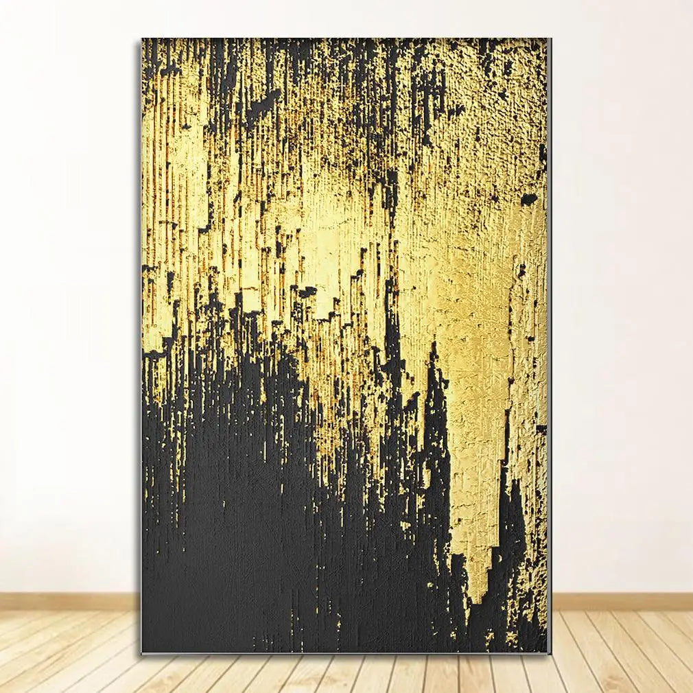 Rustic Golden Grey Black Abstract Wall Art Fine Art Canvas Prints Posters Pictures For Living Room Dining Room Art For Contemporary Interiors