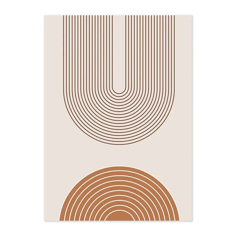 Beige and brown abstract design on a beige background