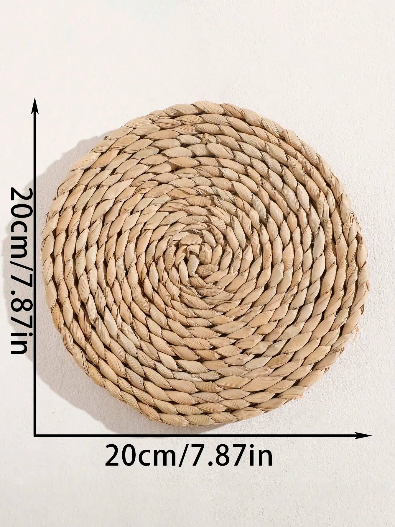 Rustic Nordic Farmhouse Handmade Wicker Weave Discs Wall Hanging Decorations Table Mats For Kitchen Living Room Coffee Table Dining Room Home Decor