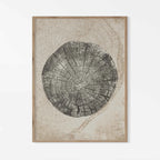 Rustic Tree Rings Abstract Nordic Wall Art Fine Art Canvas Prints Neutral Tones Beige/Gray/Black Wood Pictures For Living Room Dining Room Art Decor 2025