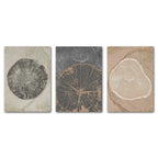 Rustic Tree Rings Abstract Nordic Wall Art Fine Art Canvas Prints Neutral Tones Beige/Gray/Black Wood Pictures For Living Room Dining Room Art Decor 2025