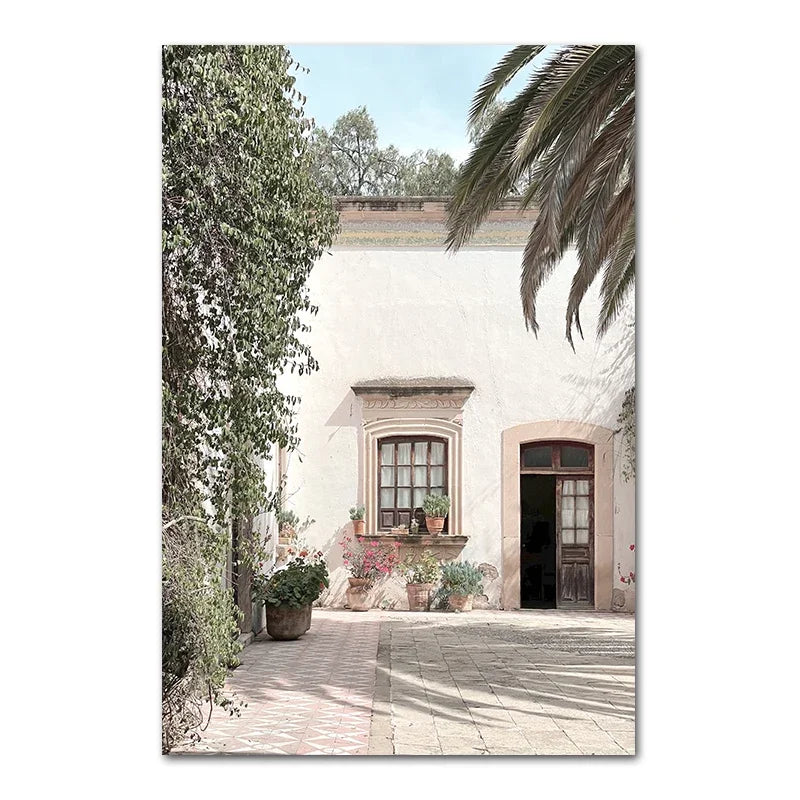 Rustic Villa Lifestyle Wall Art Fine Art Canvas Prints Bohemian Gallery Wall Pictures For Living Room Dining Room Scandinavian Home Decor 2024