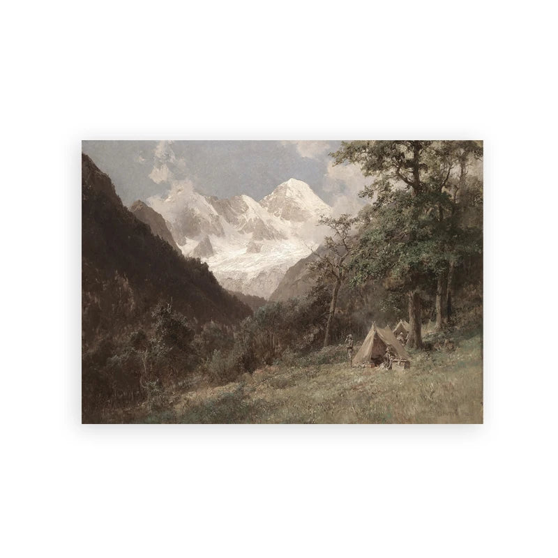 Rustic Vintage Oil Painting Mountain Forest Landscape Wall Art Fine Art Canvas Prints Gallery Wall Pictures For Living Room Dining Room Art Decoration 2025