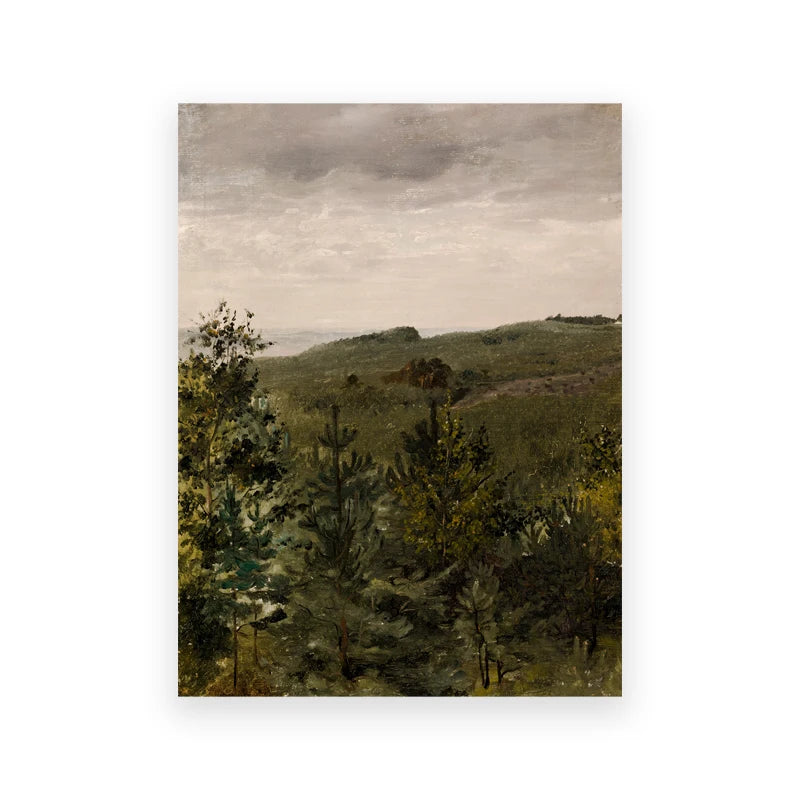 Rustic Vintage Oil Painting Mountain Forest Landscape Wall Art Fine Art Canvas Prints Gallery Wall Pictures For Living Room Dining Room Art Decoration 2025