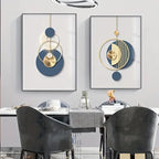 Set of 3Pcs Minimalist Abstract Elements Sun Moon Wall Art Fine Art Canvas Prints Modern Aesthetics Pictures For Living Room Dining Room Luxury Bedroom Decor