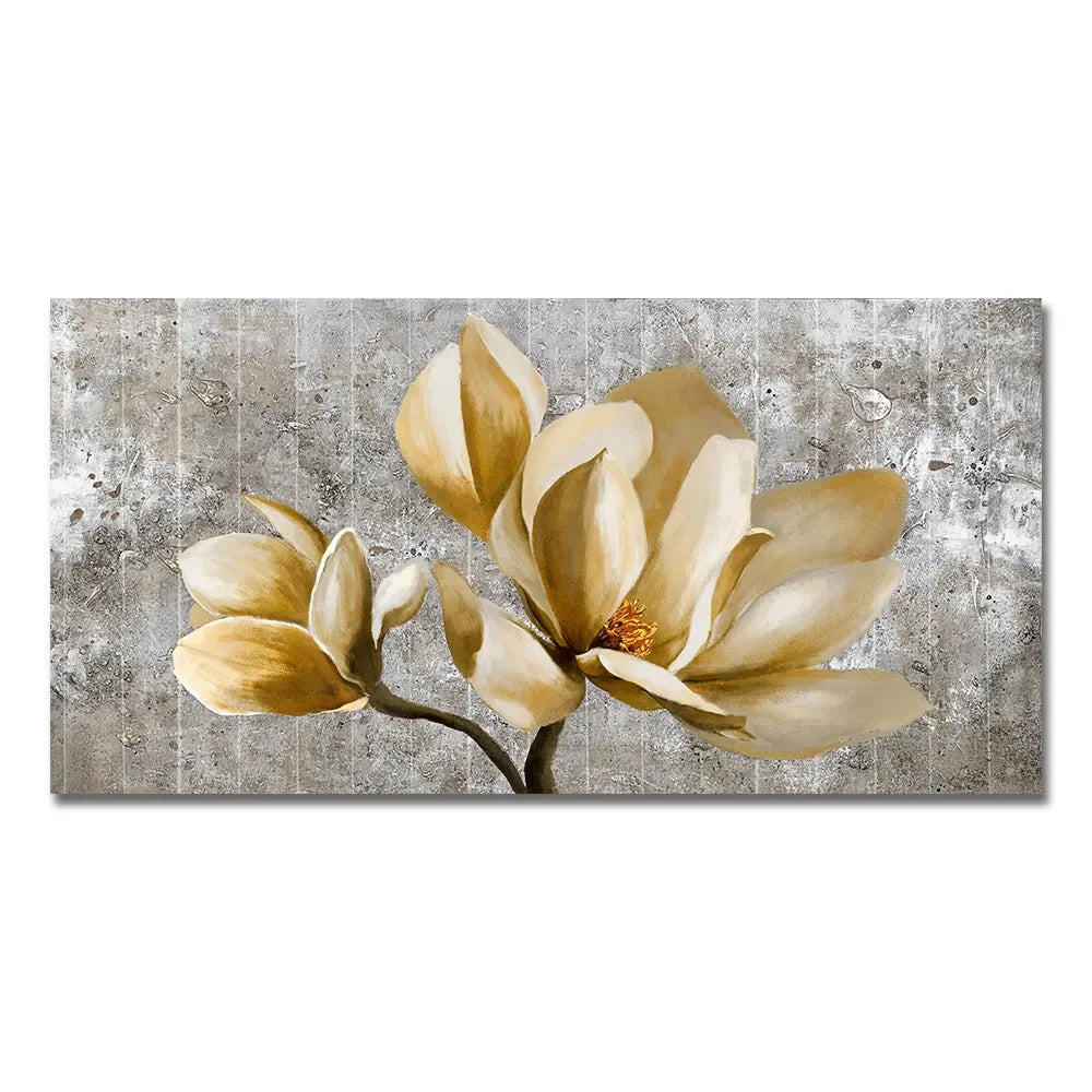 * Featured Sale * Vintage Retro Floral Wide Format Wall Art Fine Art Canvas Prints Modern Botanical Pictures For Living Room Bedroom Art Decor